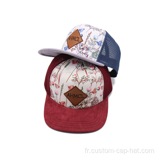 Flat Bill Hats 5 Panneau Camiker Hat